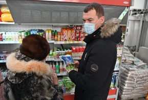 Врио губернатора отошел от плана, проверяя цены в Комсомольске-на-Амуре
